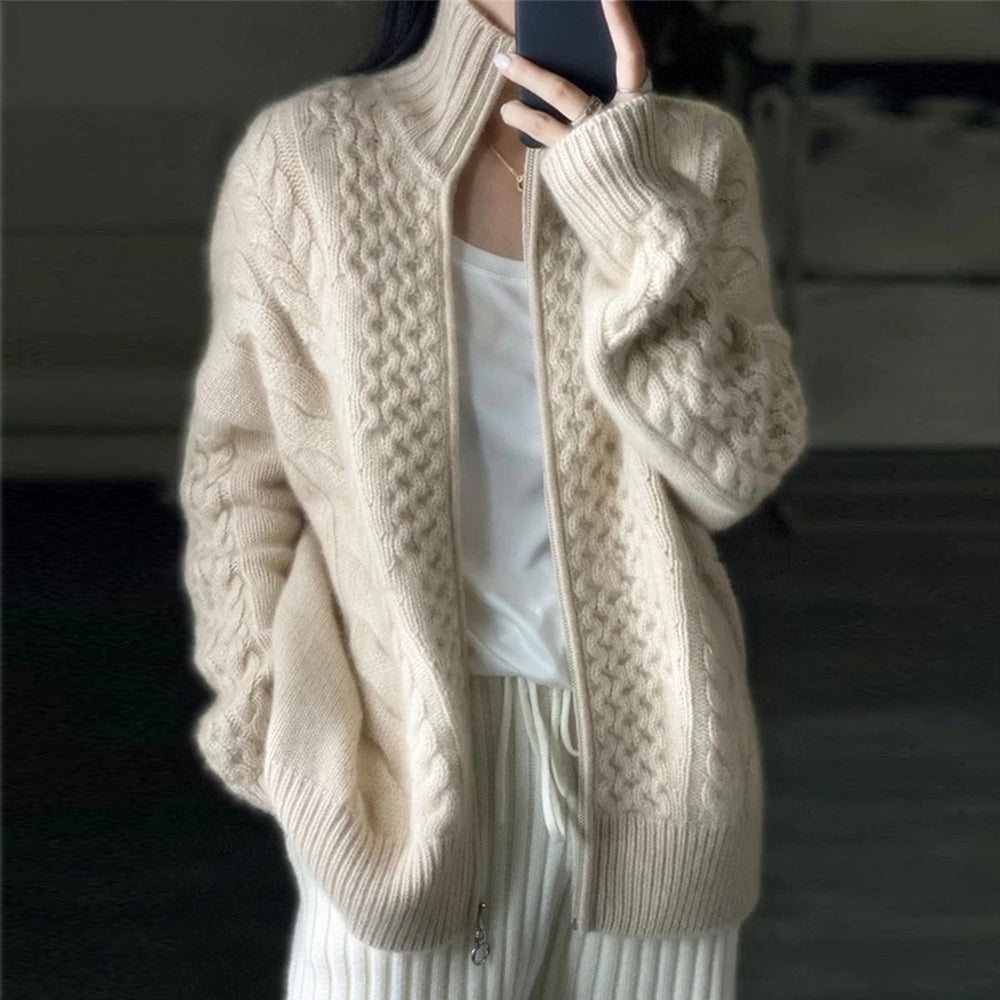 Women's High Neck Sweater Vest – Relaxed Sleeveless Layering Vest