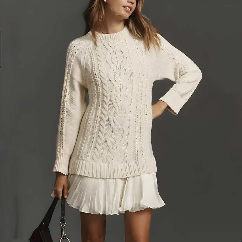 Women's Oversized Sweater – Relaxed Long Sleeve Knit Pullover