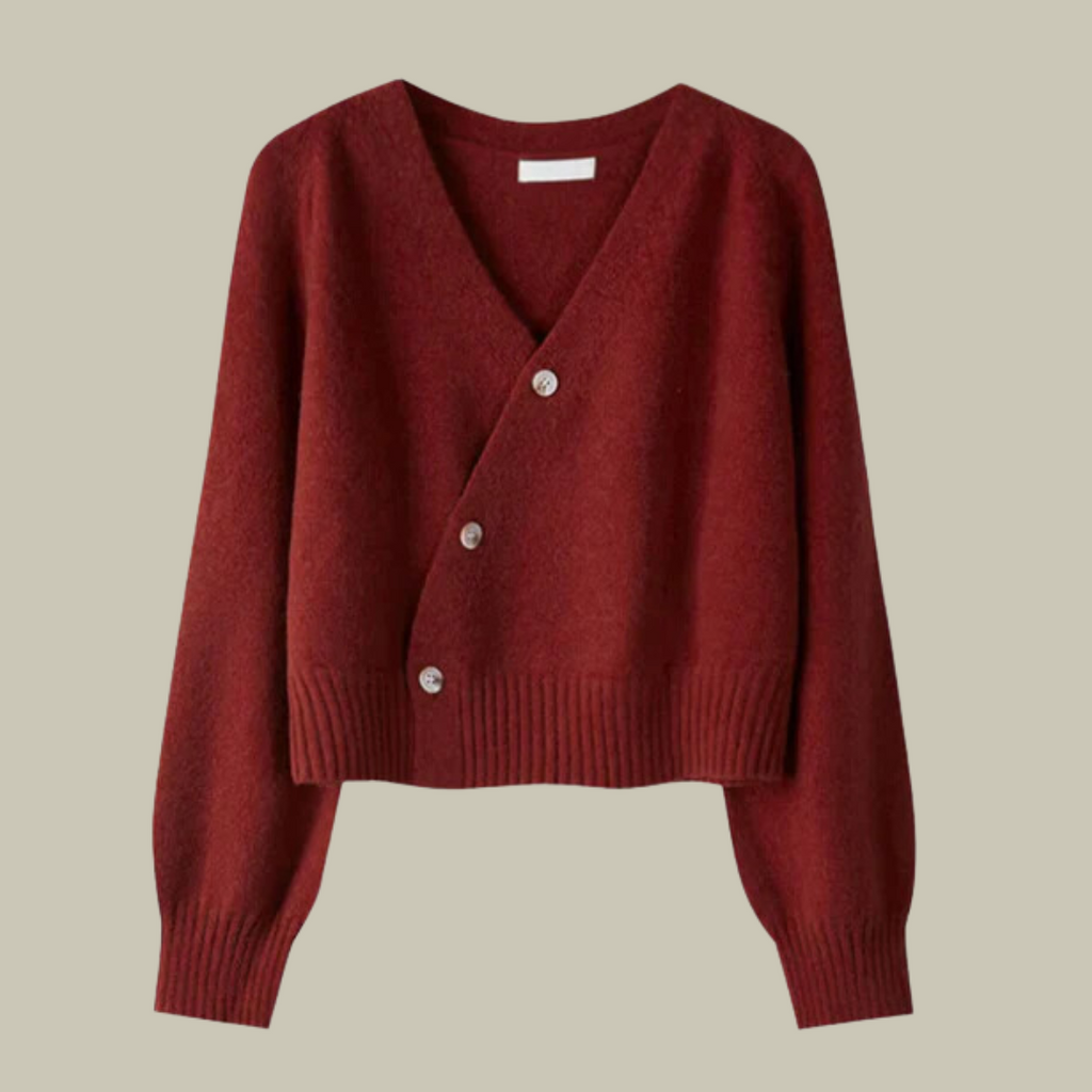 Women's V-Neck Cardigan – Button Front Long Sleeve Cardigan
