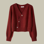 Women's V-Neck Cardigan – Button Front Long Sleeve Cardigan