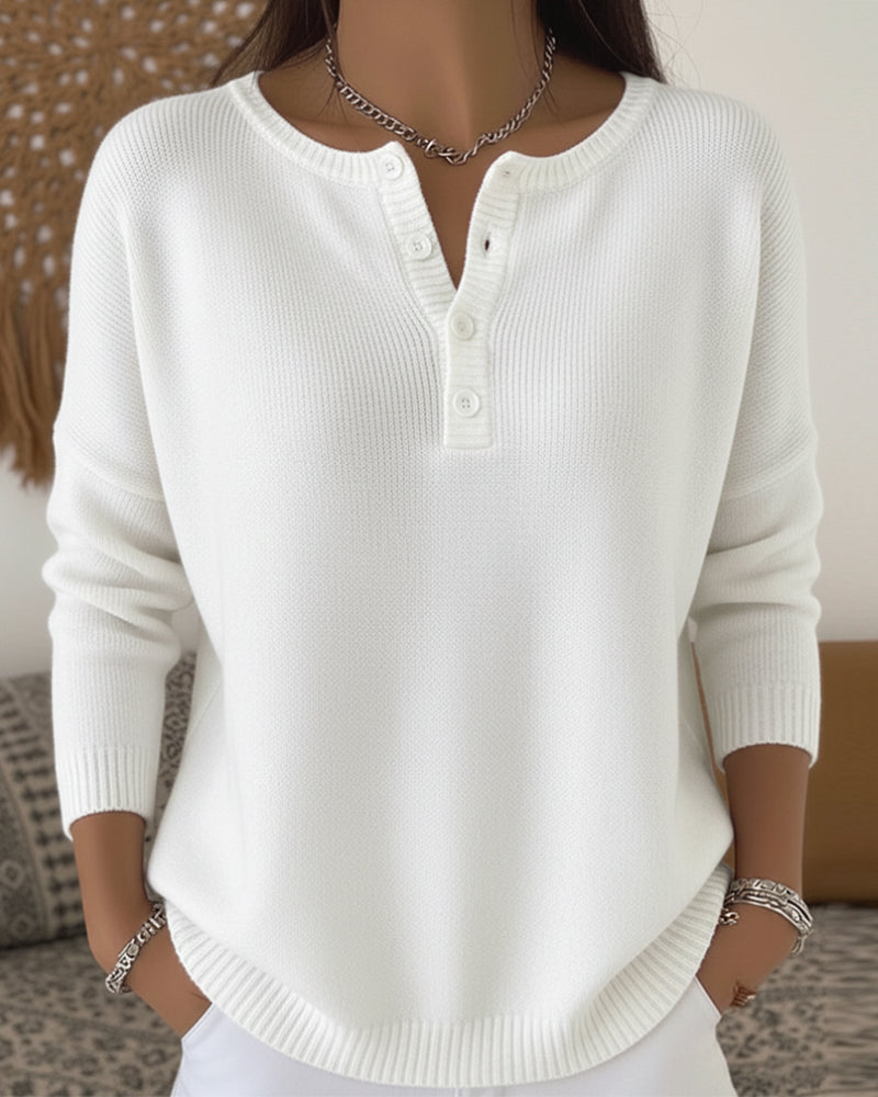 Women's V-Neck Button Cardigan – Long Sleeve Winter Cardigan