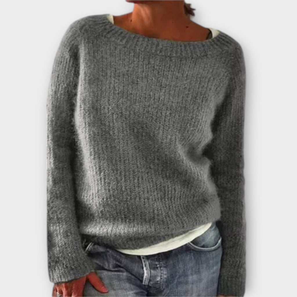 Women's Nordic Pattern Sweater – Icelandic Crew Neck Winter Pullover