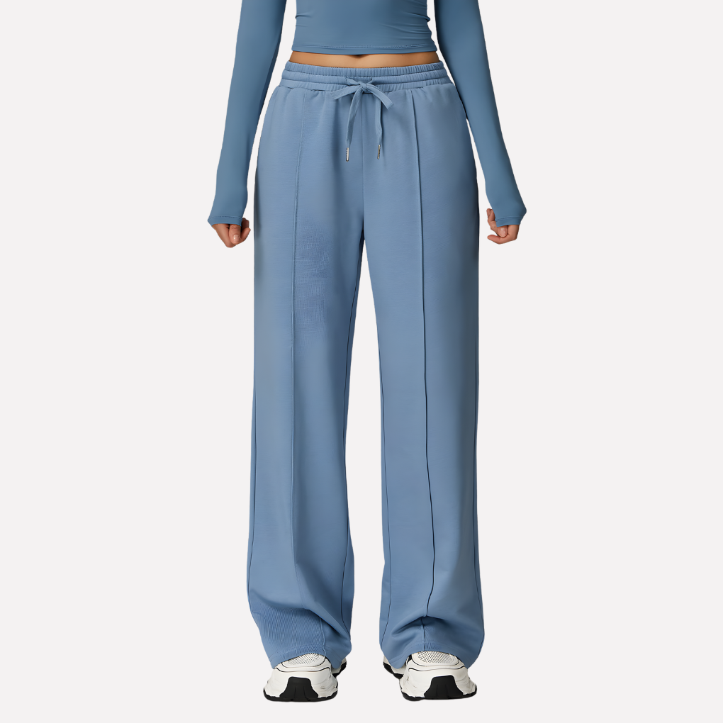 Women's Wide Leg Sweatpants – High Waist Drawstring Pocket Lounge Pants