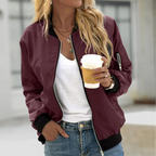 Women's Classic Bomber Jacket – Casual Flight Jacket