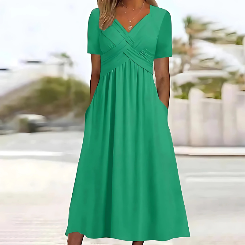 Women's Classic Midi Dress – Flowy Day-to-Night Dress