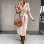 Women's Long Winter Coat – Relaxed Tailored Overcoat