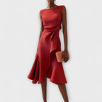 Women's Midi Dress – Sleeveless Elegant Dress – Genevieve