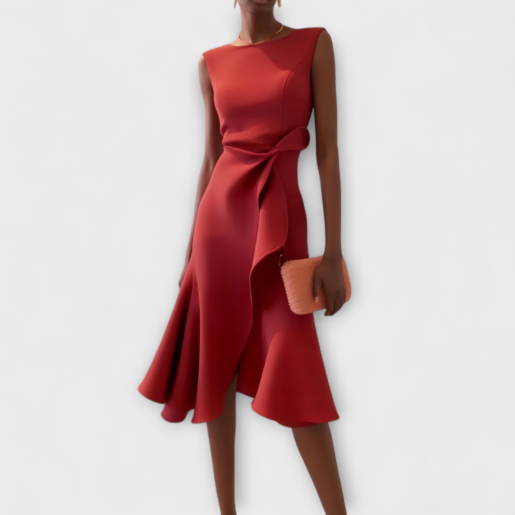 Genevieve | Sophisticated Sleeveless Midi Dress