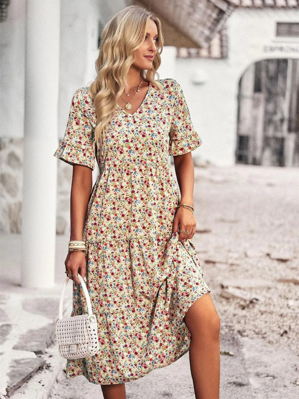 Women's Summer Dress – Casual Short Sleeve Dress – Layla