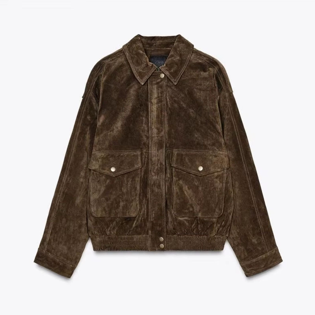 Women's Oversized Western Jacket – Fringe Detail Vintage Jacket