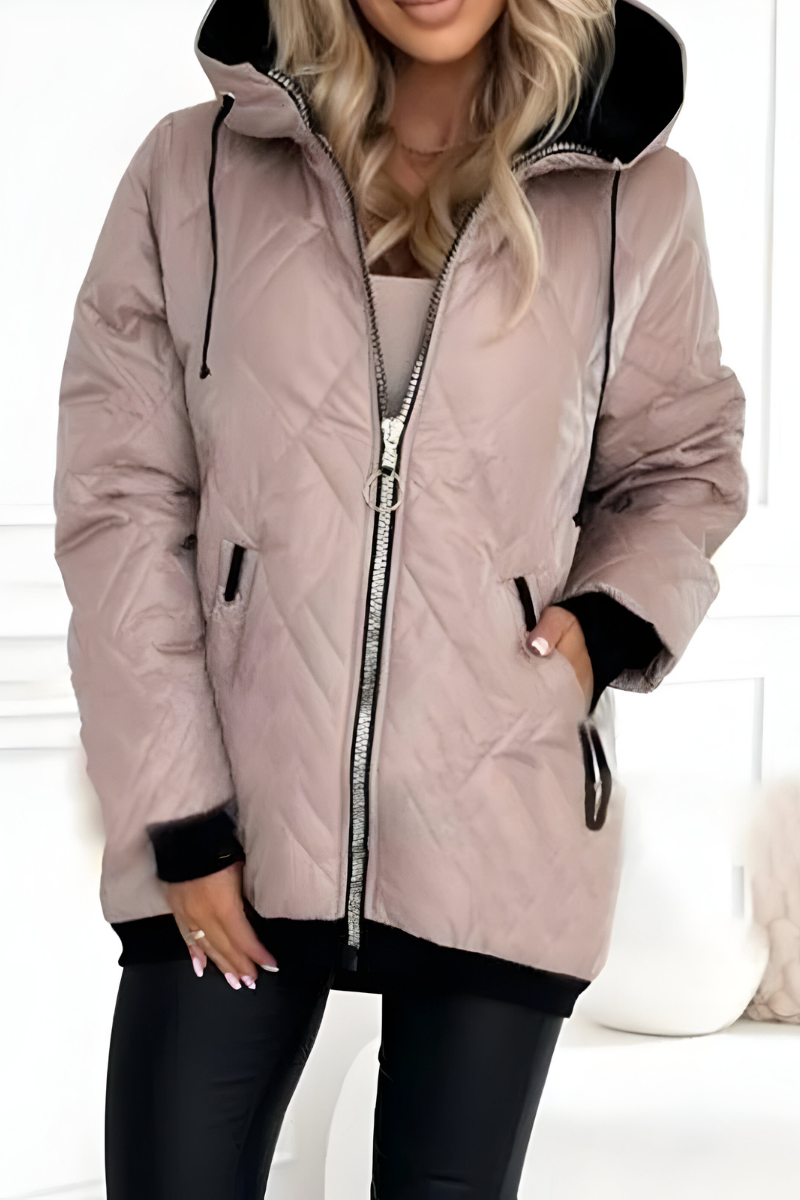 Women's Lightweight Puffer Jacket – Hooded Winter Jacket