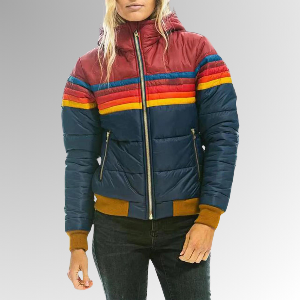 Women's Hooded Rain Jacket – Waterproof Zip-Up Outdoor Jacket