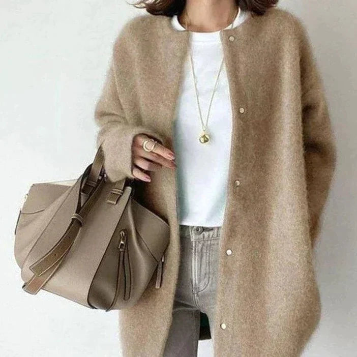 Women's Relaxed Open Front Cardigan – Long Sleeve Layering Cardigan