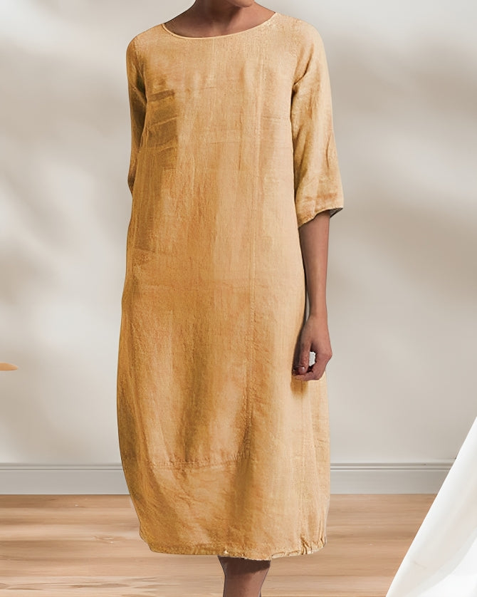 Women's Relaxed Everyday Midi Dress – Casual Summer Dress