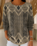 Women's Textured Knit Sweater – Relaxed Long Sleeve Pullover