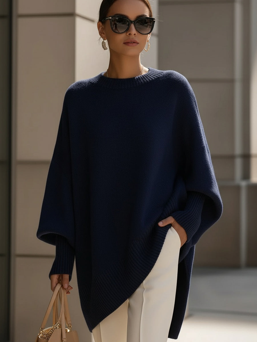 Women's Oversized Sweater – Relaxed Long Sleeve Knit Sweater