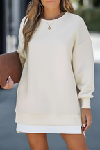 Women's Oversized Sweater – Side Zip Relaxed Fit Pullover