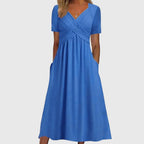 Women's Tummy Control Dress – Flattering Midi Dress – Viola