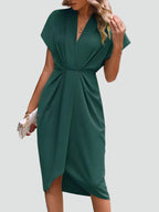 Women's Wrap Midi Dress – Belted Occasion Dress