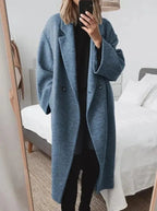 Women's Long Coat – Relaxed Fit Winter Coat – Sandra