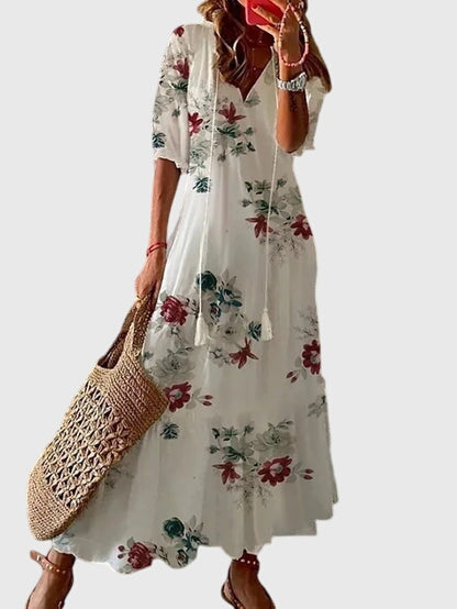Aurora | Boho Vintage Summer Maxi Dress
