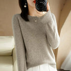 Women's Crew Neck Sweater – Lightweight Long Sleeve Knit Sweater