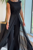 Women's Sleeveless Textured Jumpsuit – Fitted Casual Occasion Jumpsuit
