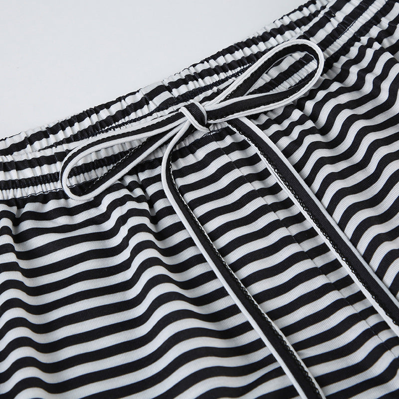 Women's Striped Summer Pants – Casual Everyday Pants – Selene
