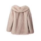 Women's Oversized Faux Fur Coat – Fluffy Winter Statement Jacket