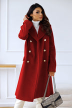 Women's Double-Breasted Overcoat – Classic Long Winter Coat