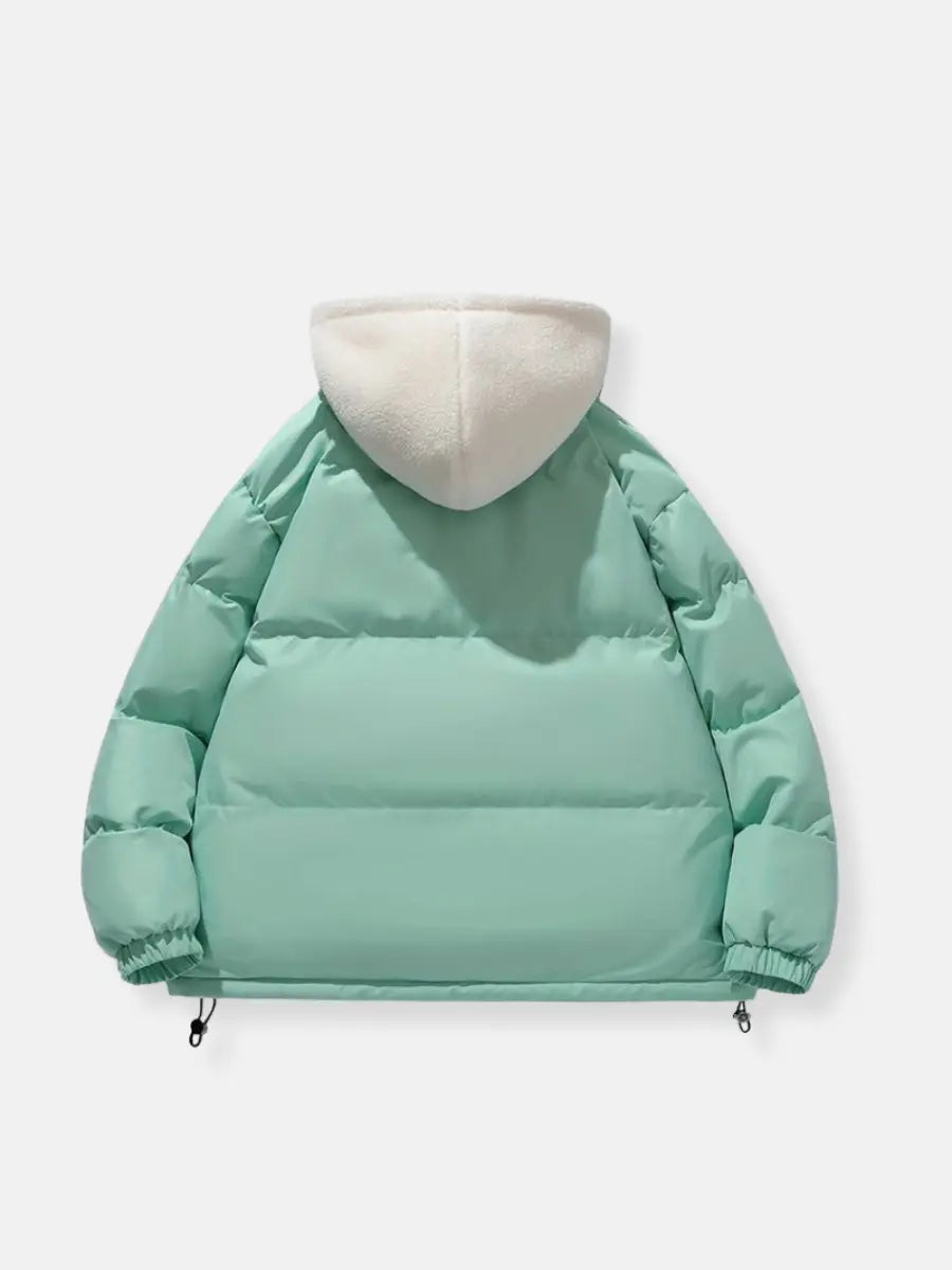 Women's Fleece Lined Jacket – Hooded Winter Zip-Up Jacket