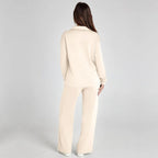 Women's Relaxed Co-Ord Set – Wide Leg Lounge Outfit