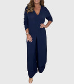 Women's Elegant Wide Leg Set – Matching Two-Piece Set – Naomi