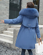 Women's Fur Lined Parka – Hooded Longline Winter Coat