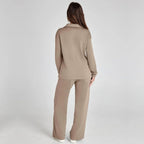 Women's Relaxed Co-Ord Set – Wide Leg Lounge Outfit
