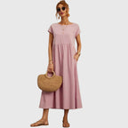 Women's Comfortable Midi Dress – Casual Summer Dress – Fenella