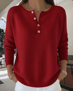 Women's V-Neck Button Cardigan – Long Sleeve Winter Cardigan