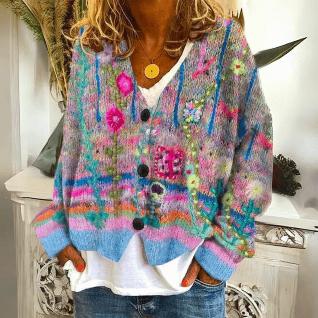 Women's Relaxed Knit Everyday Cardigan – Long Sleeve Cardigan