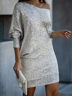 Women's Sequin Mini Dress – Glamorous Party Dress – Leonie