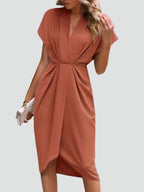 Women's Wrap Midi Dress – Belted Occasion Dress