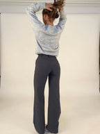 Women's Lightweight Wide Leg Trousers – Wrinkle Resistant Casual Pants