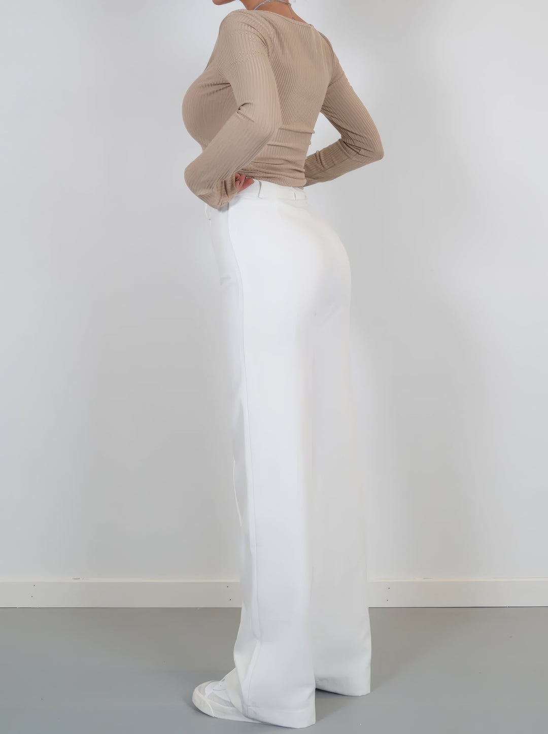 Women's Lightweight Wide Leg Trousers – Wrinkle Resistant Casual Pants