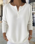 Women's V-Neck Button Cardigan – Long Sleeve Winter Cardigan