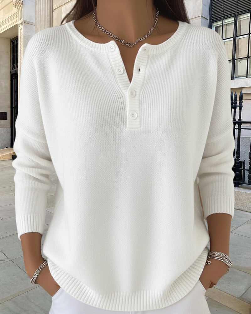Women's V-Neck Button Cardigan – Long Sleeve Winter Cardigan