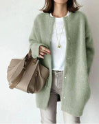 Women's Relaxed Open Front Cardigan – Long Sleeve Layering Cardigan
