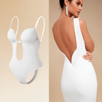 Women's Backless Shapewear Bodysuit – Seamless Low Back Smoothing Bodysuit