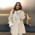 Women's V-Neck Knit Cardigan – Soft Button Front Layering Cardigan