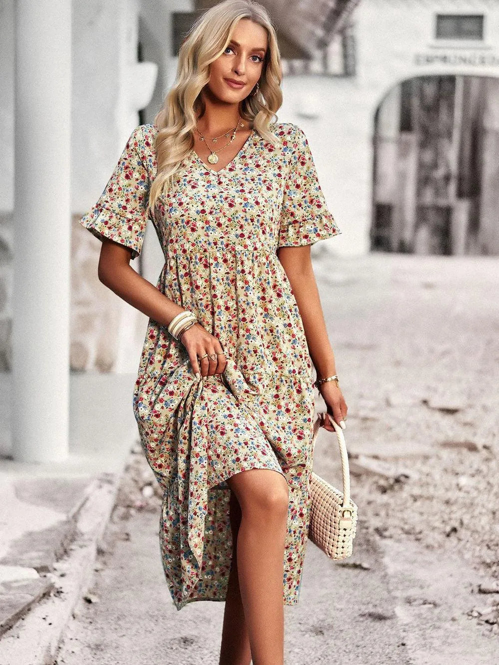 Women's Summer Dress – Casual Short Sleeve Dress – Layla