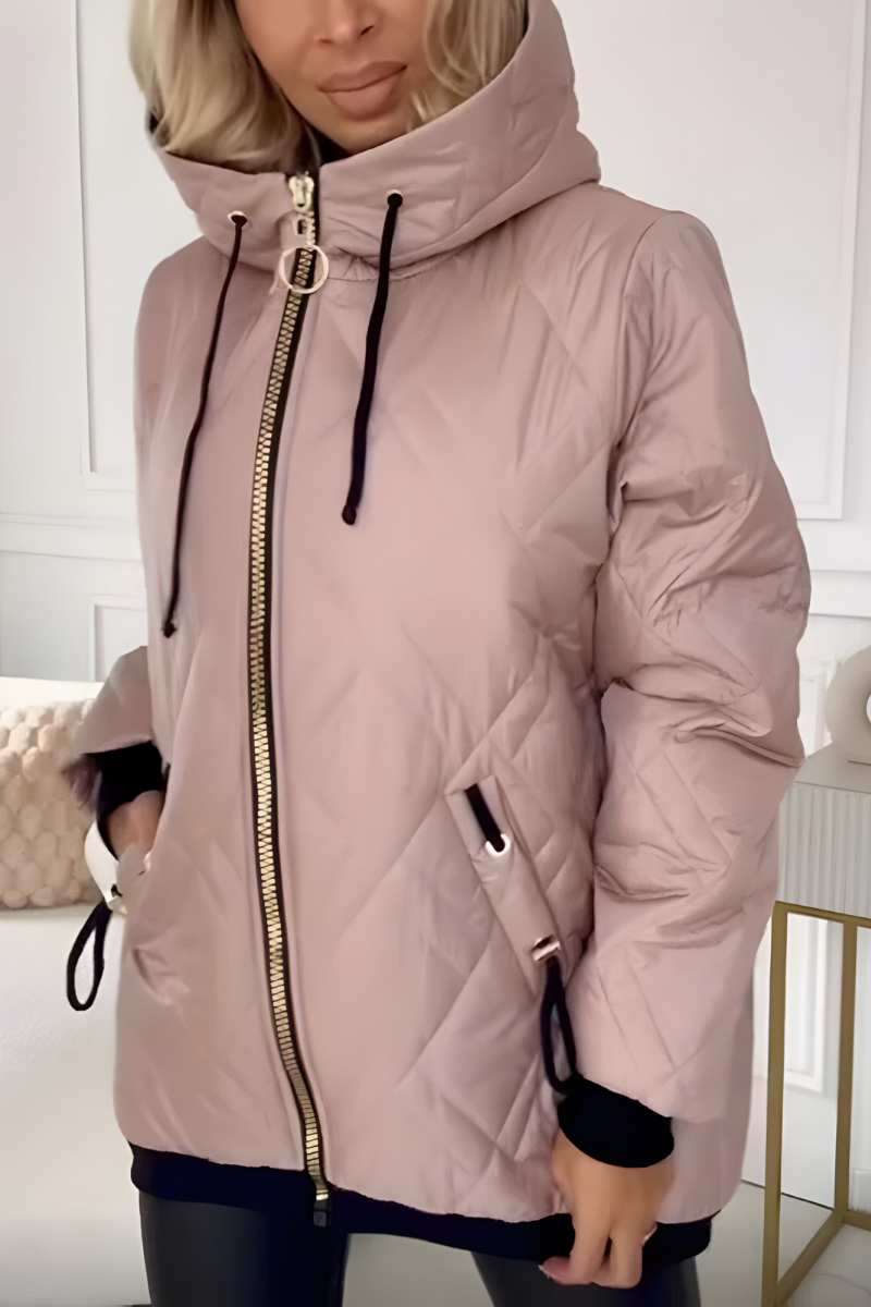 Women's Lightweight Puffer Jacket – Hooded Winter Jacket