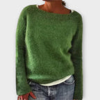 Women's Nordic Pattern Sweater – Icelandic Crew Neck Winter Pullover
